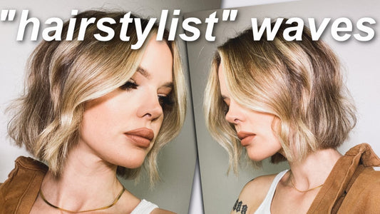 Hairstylist Waves for Bobs and Short Hair - styling casual beach waves with a flat iron