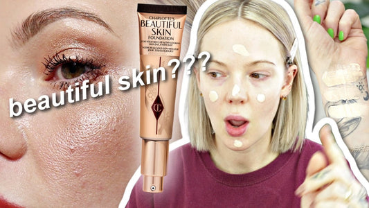 *two day review* CHARLOTTE TILBURY BEAUTIFUL SKIN FOUNDATION swatches compared to Airbrush Flawless