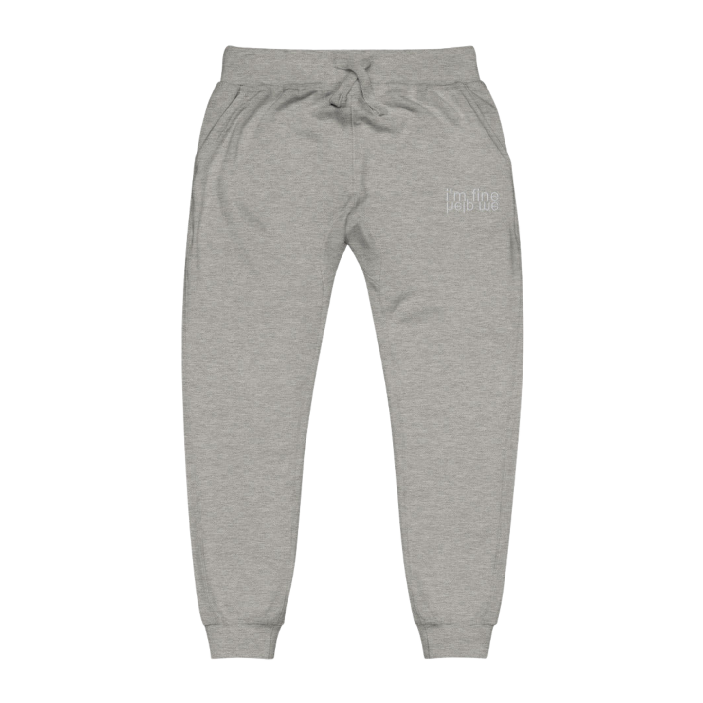 I'm Fine Help Me Grey Joggers