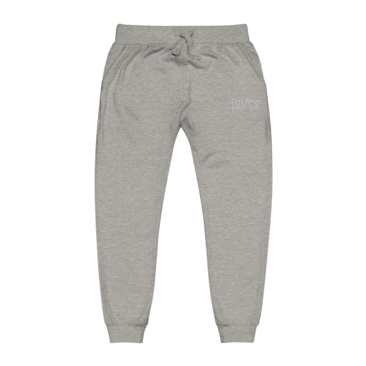 I'm Fine Help Me Grey Joggers