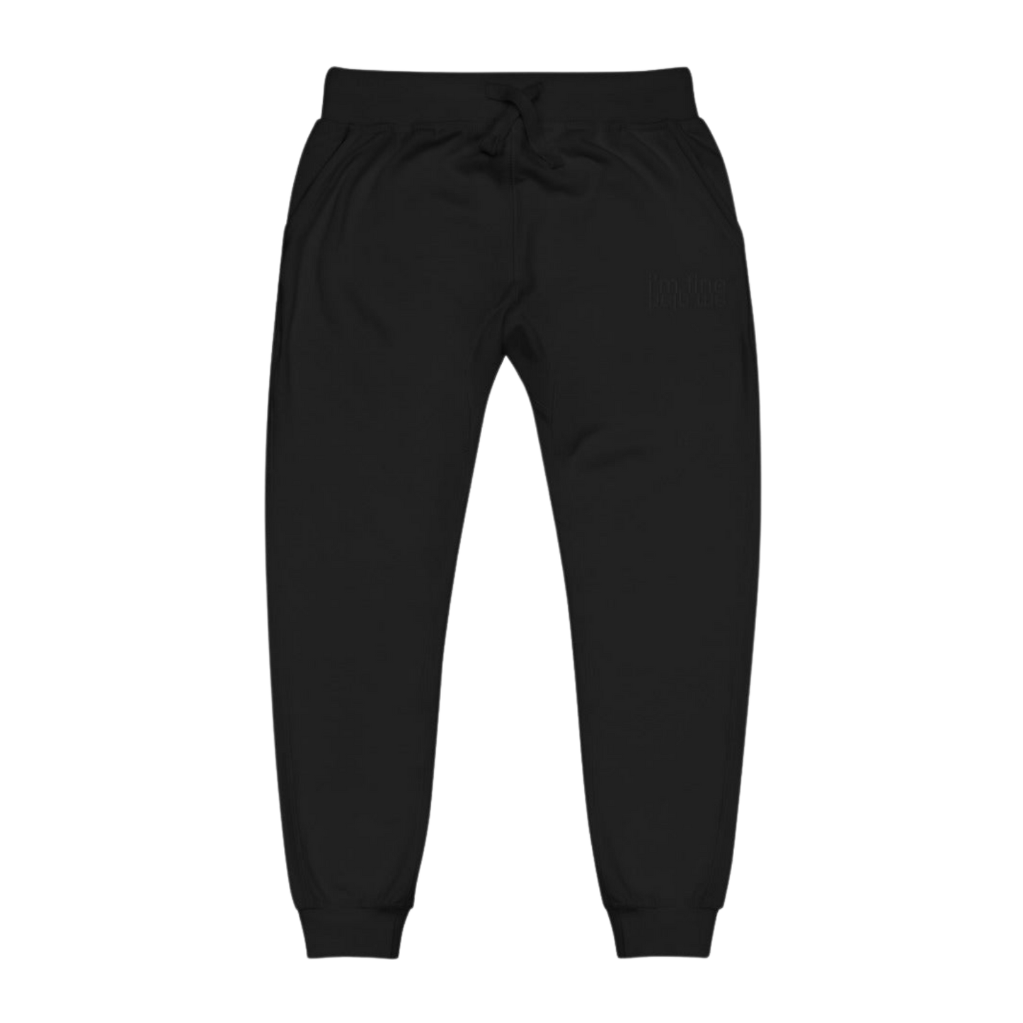 I'm Fine Help Me Black Joggers