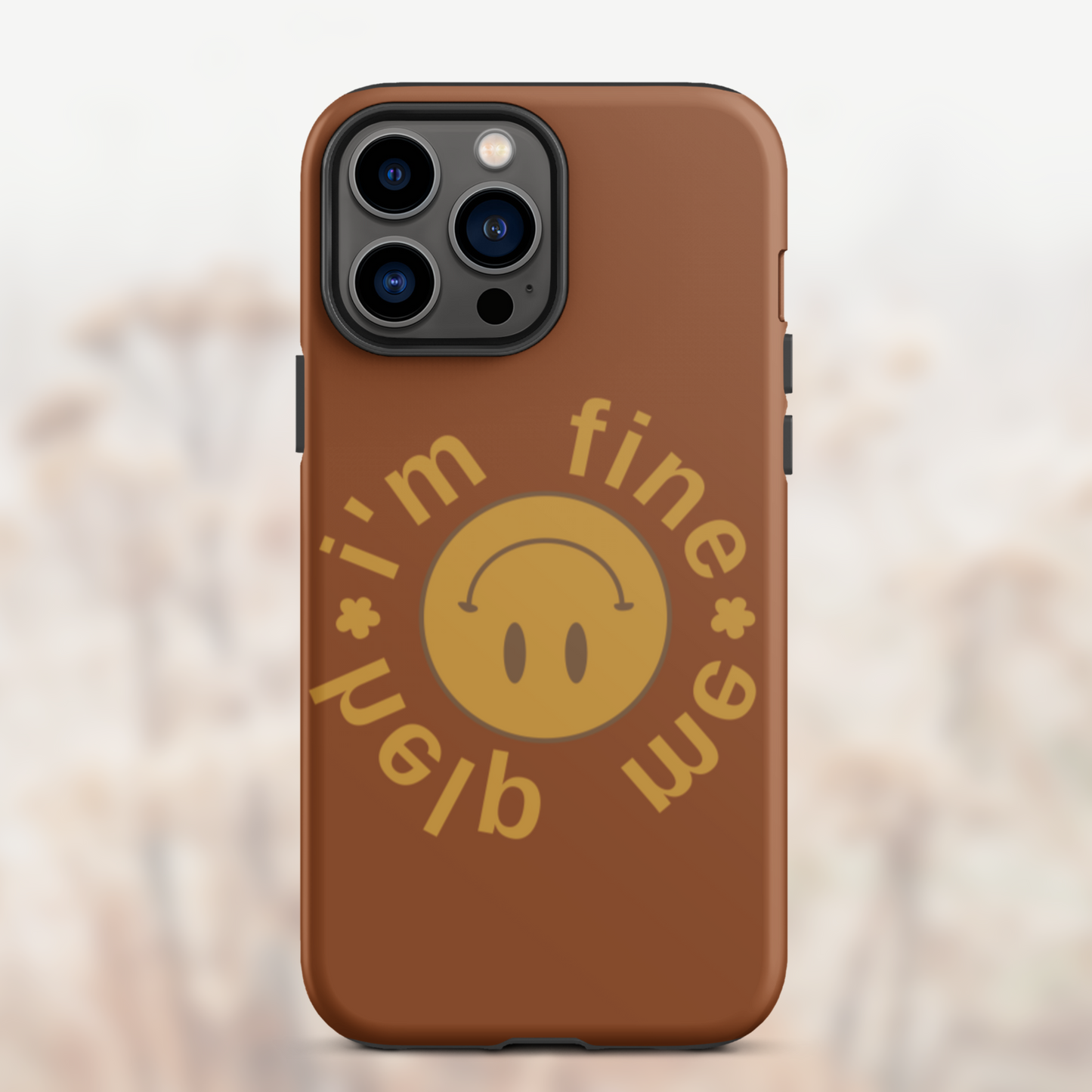 I'm Fine Circle Smiley iPhone Tough Case